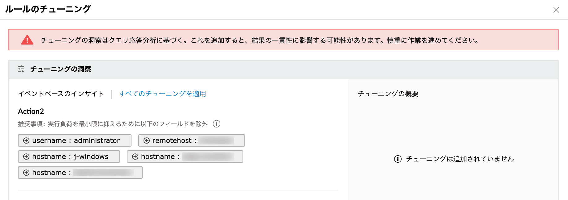 検知ルール分析チャート