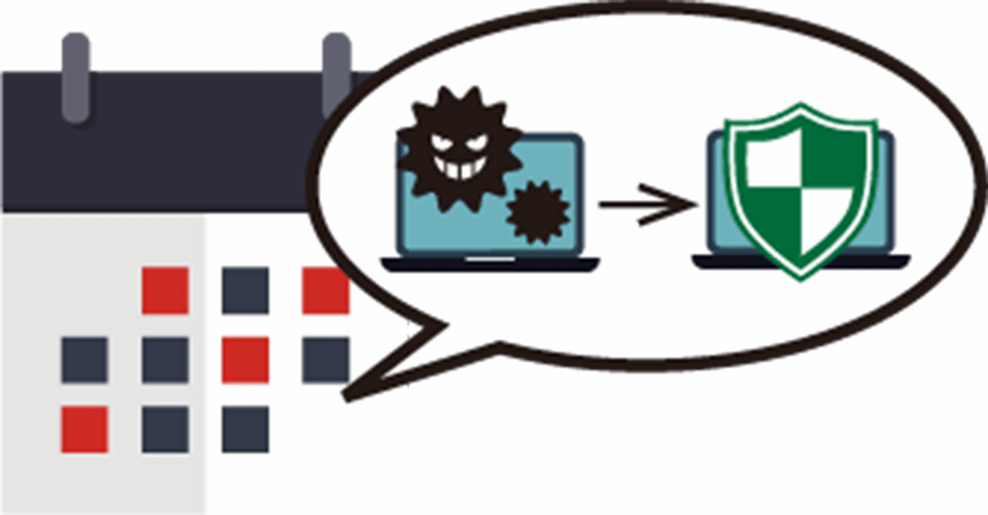 スケジュール機能で対象PCにパッチを自動配布